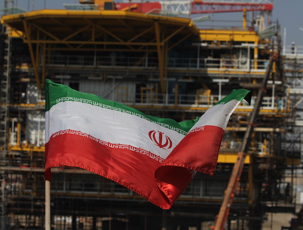Iran flag at South Pars