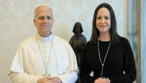 Την ηγέτιδα της αντιπολίτευσης στη Βενεζουέλα, Μαρία Κορίνα Ματσάδο υποδέχθηκε ο Πάπας Λέων