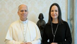 Ο Πάπας Λέων υποδέχθηκε στο Βατικανό την επικεφαλής της αντιπολίτευσης στη Βενεζουέλα Μαρία Κορίνα Ματσάδο