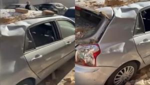 Νέος Κόσμος: Μπαλκόνι πολυκατοικίας έπεσε πάνω σε ΙΧ και το διέλυσε – ΒΙΝΤΕΟ