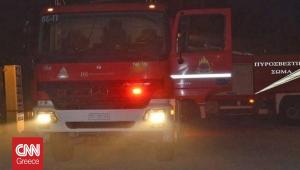 Φωτιά σε εξωτερικό χώρο επιχείρησης στη Βιομηχανική Περιοχή στο Ηράκλειο