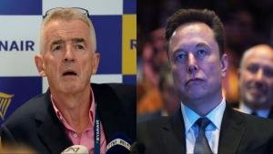 «Είναι παντελώς ηλίθιος»: Ο Μασκ βρίζει τον CEO της Ryanair