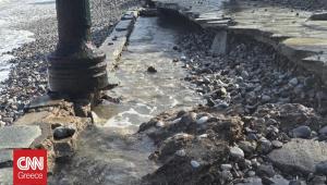 Μεγάλες καταστροφές στην Τήλο από την κακοκαρία: Κηρύχθηκε σε κατάσταση έκτακτης ανάγκης