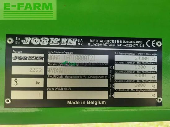 Remolqu agrícola - Joskin - wago trp10000t21