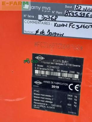 Cortacésped manual - Kuhn - fc 3160 tcd