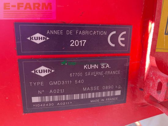 Cortacésped manual - Kuhn - faucheuse gmd 3111