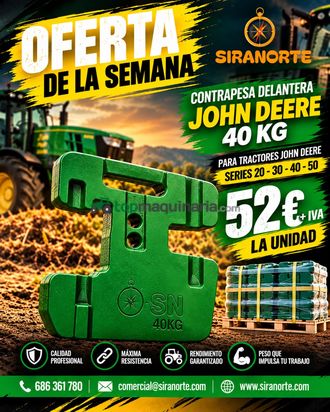 Contrapesa delantera John Deere 40 kg – OFERTA 52 € + IVA