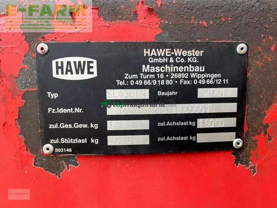 Cinta transportadora de forraje - Hawe - slw30tn