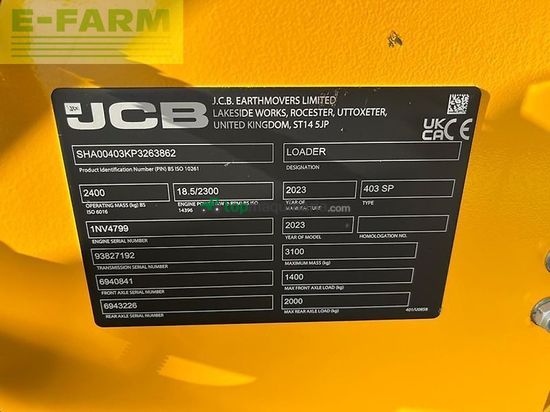Minicargadora - JCB - 403 agri smart power