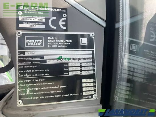Tractor agrícola - Deutz-Fahr - 6215 ttv