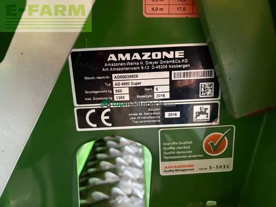 Combinado de siembra - Amazone - ad 4000 super