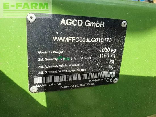 Henificador - Fendt - lotus 770