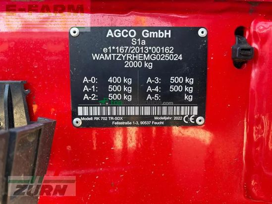 Rastrillo - Massey Ferguson - rk 702 tr-sdx