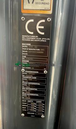 DUMPER ARTICULADO BELL B25D