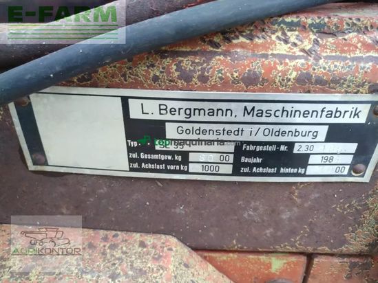 Remolqu agrícola - Bergmann - sl 35