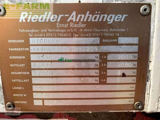 Remolqu agrícola -  - riedler anhänger