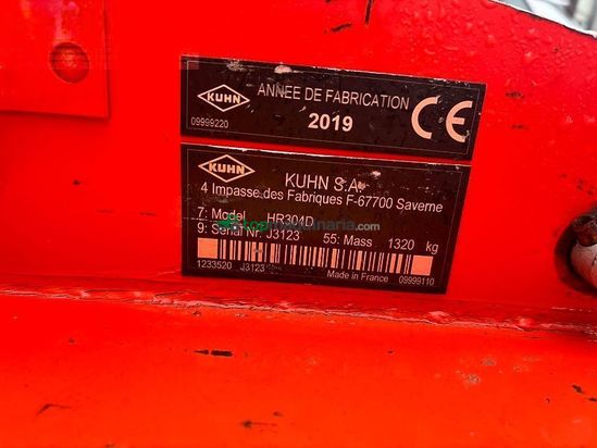 Grada rotativa - Kuhn - hr 304 mit hubbock