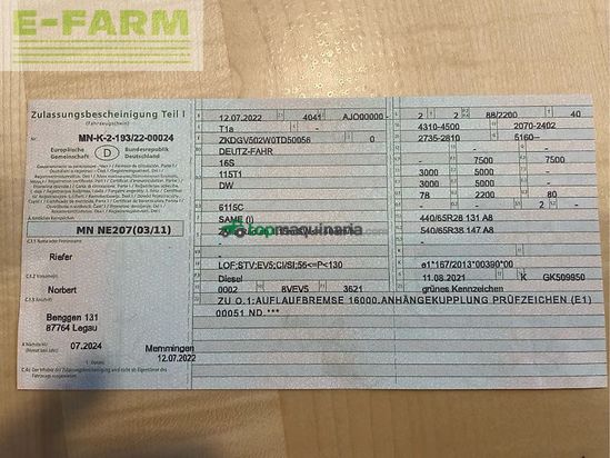 Tractor agrícola - Deutz-Fahr - 6115c
