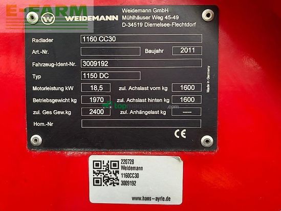 Minicargadora - Weidemann - 1160cc30