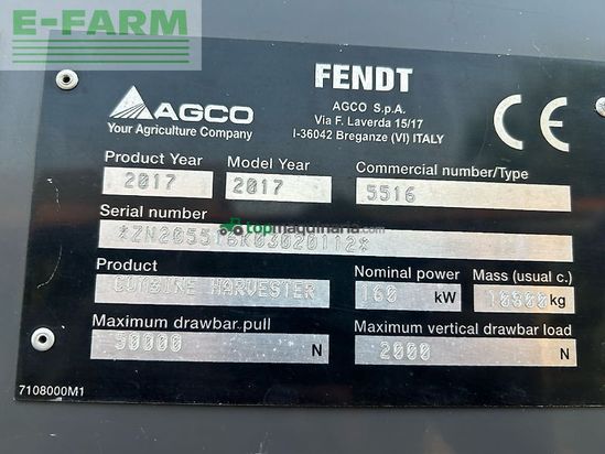 Cosechadora de Cereal - Fendt - 5225 e
