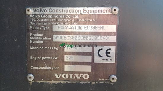 Excavadora VOLVO  EC380ENL