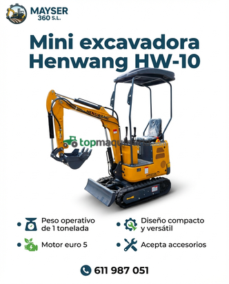 Miniexcavadora Hengwang HW-10