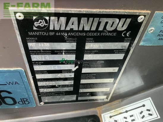 Telescopica - Manitou - mt1135 telehandler (st24662)