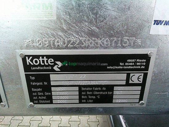 Cuba de purin - garant Kotte - tav22