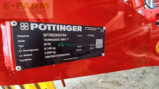 Grada de disco - Pöttinger - terradisc 6001 t