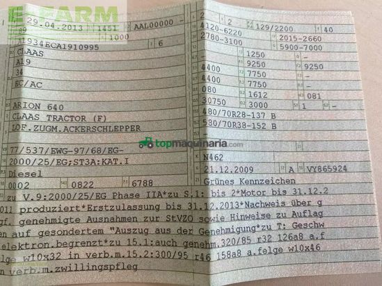 Tractor agrícola - Claas - arion 640 cis CIS