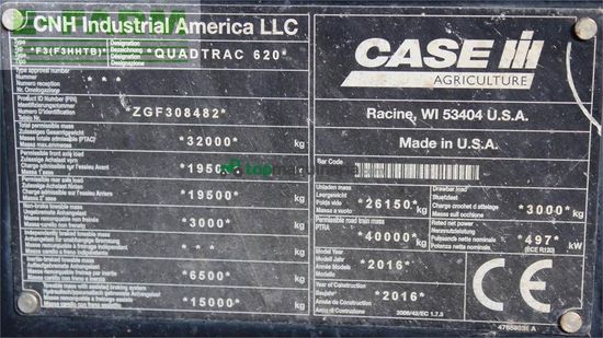 Tractor agrícola - Case IH - quadtrac 620 hi-e scr