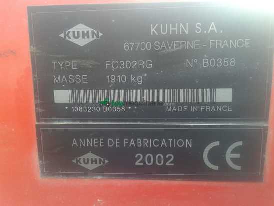 Segadora acondicionada - Kuhn - FC 302 RG