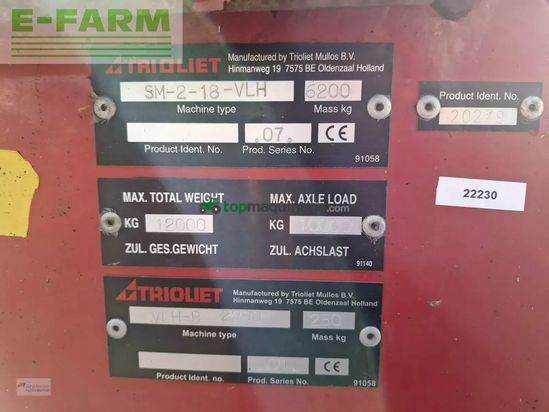 Remolqu esparcidor - Trioliet - sm-2-18-vlh