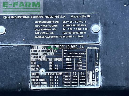 Tractor agrícola - New Holland - t7.315 heavy duty t4f