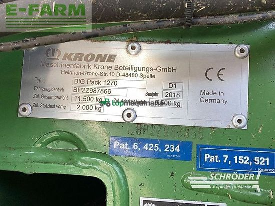 Empacadora gigant - Krone - big pack 1270 xc multi bale