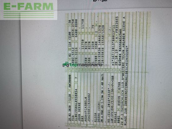 Tractor agrícola - John Deere - 6155 R