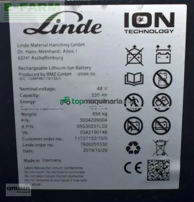 Elevadora - Linde - e 16 ion evo 386-02