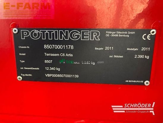 Sembradora - Pöttinger - terrasem c6 artis