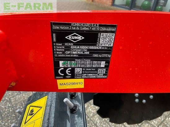 Grada de disco - Kuhn - optimer xl300