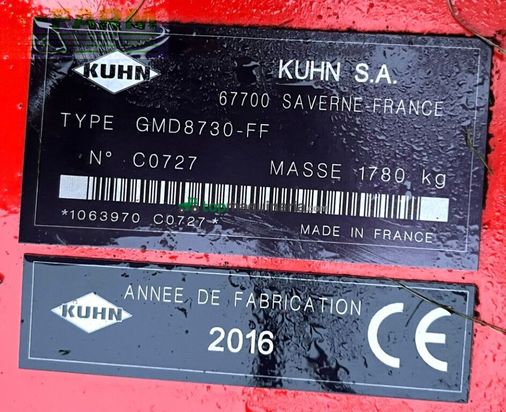 Cortacésped manual - Kuhn - gmd 8730-ff
