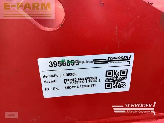 Combinado de siembra - Horsch - pronto 6as sw3500s + maestro 8.75rc solo