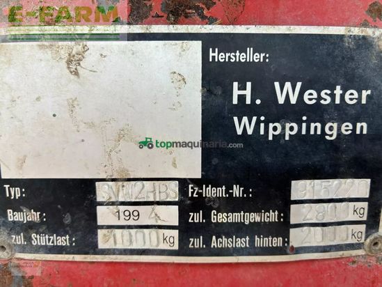 Remolqu agrícola - Hawe - svw 2438