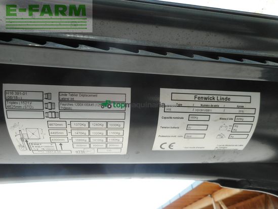 Elevadora - Linde - h16t-01 evo triplex 4,62m + ss + zv
