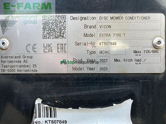 Cortacésped manual - Vicon - extra 7100 t