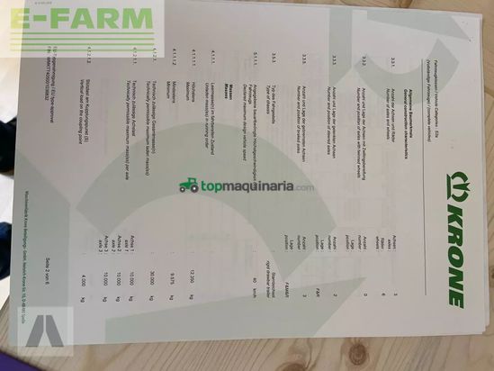 Remolqu agrícola - Krone - zx 560 gd tridem mit dosierwalzen