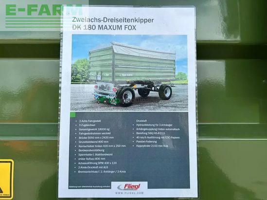 Remolqu agrícola - Fliegl - dk 180 maxum fox limited