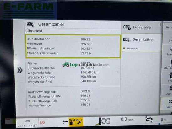 Cosechadora de Cereal - Claas - trion 530 mit vario 680