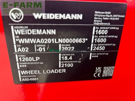 Minicargadora - Weidemann - 1260 lp