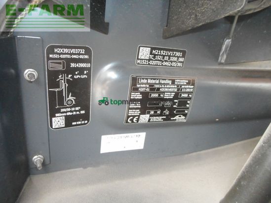 Elevadora - Linde - h20t-01 triplex 4,62m + ss + halbkab.