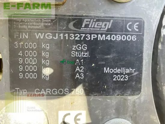 Cinta transportadora de forraje - Fliegl - cargos 750 trend tridem